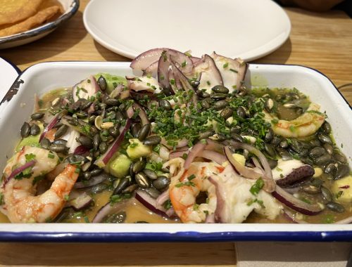Ceviche de gamba en Costa Pacífico